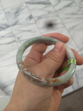 Load image into Gallery viewer, 54.6mm Type A 100% Natural white/green/red Jadeite Jade bangle N76
