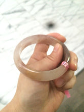 Load image into Gallery viewer, 54.7mm 100% natural icy purple/brown/red Quartzite (jinsi jade, 金丝玉) Golden Silk Jade bangle N77
