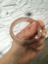 Load image into Gallery viewer, 54.7mm 100% natural icy purple/brown/red Quartzite (jinsi jade, 金丝玉) Golden Silk Jade bangle N77
