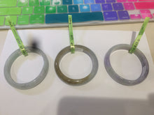 Load image into Gallery viewer, Sale! 100% natural Type A icy green/brown/purple jadeite jade XXXS bangle group12
