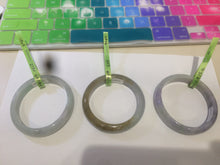Load image into Gallery viewer, Sale! 100% natural Type A icy green/brown/purple jadeite jade XXXS bangle group12
