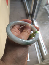 Load image into Gallery viewer, 56.4mm Type A 100% Natural light green  Jadeite Jade bangle Q32
