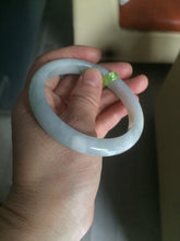 Load image into Gallery viewer, 56.4mm Type A 100% Natural light green  Jadeite Jade bangle Q32

