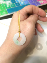 Load image into Gallery viewer, 18-19.6mm Type A 100% Natural sunny green/ light purple/white Jadeite Jade ancient Chinese coin pendant group AT75
