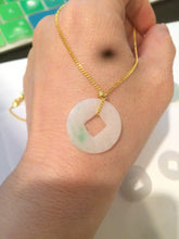 Load image into Gallery viewer, 18-19.6mm Type A 100% Natural sunny green/ light purple/white Jadeite Jade ancient Chinese coin pendant group AT75
