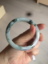 Load image into Gallery viewer, 58.8mm Certified Type A 100% Natural light green/purple jadeite jade bangle Q98-1403
