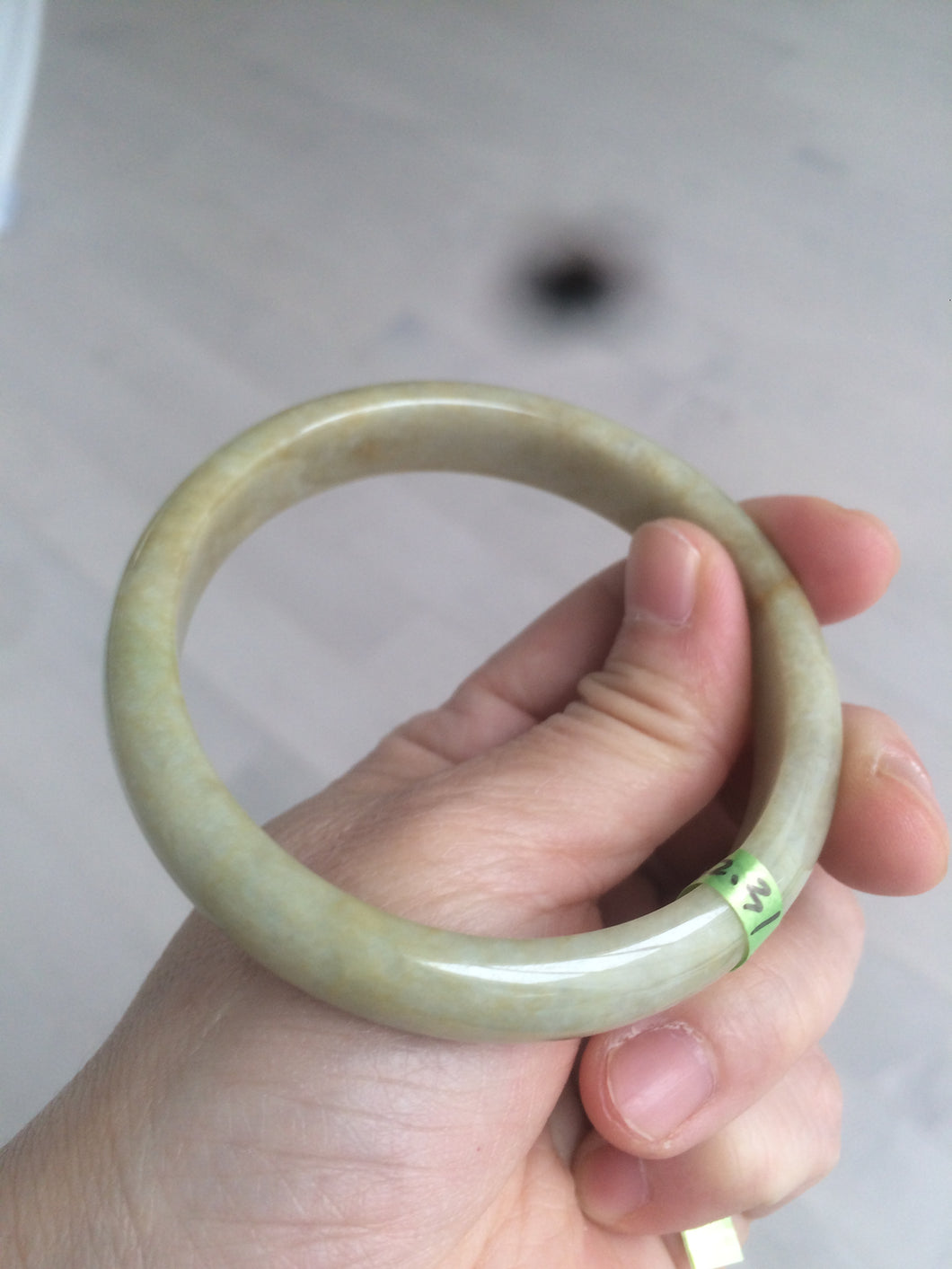 60mm Certified 100% natural Type A yellow jadeite jade AJ26-9926