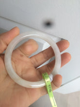 Load image into Gallery viewer, 57mm certificated Type A 100% Natural light green /yellow round cut Jadeite Jade bangle x60-9026
