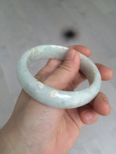 Load image into Gallery viewer, 59mm certified 100% natural light green/yellow  jadeite jade bangle M77-0706
