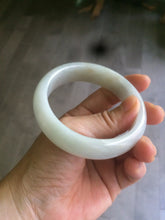 Load image into Gallery viewer, 56.7mm Type A 100% Natural light green yellow Jadeite Jade bangle GC4
