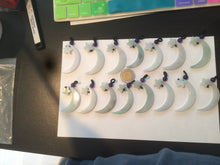 Load image into Gallery viewer, Type A 100% Natural light green jadeite Jade moon and star Pendant necklace AJ51
