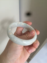 Load image into Gallery viewer, 59mm certified 100% natural light green/yellow  jadeite jade bangle M77-0706

