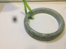 Load image into Gallery viewer, 58-59mm certifaied Type A 100% Natural bean green/black Jadeite Jade bangle (with defects) Group AD49
