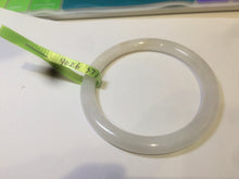Load image into Gallery viewer, 57mm certificated Type A 100% Natural light green /yellow round cut Jadeite Jade bangle x60-9026
