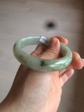 Load image into Gallery viewer, 54.9mm certified type A 100% Natural light green/brown jadeite jade bangle C80-4215
