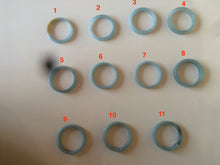 Load image into Gallery viewer, Size 10 1/4 100% natural type A icy watery light green/blue/gray Guatemala jadeite jade band ring AF53
