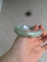 Load image into Gallery viewer, 54.9mm certified type A 100% Natural light green/brown jadeite jade bangle C80-4215

