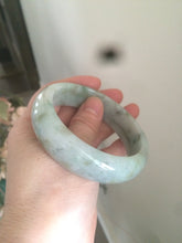 Load image into Gallery viewer, 59.2mm Type A 100% Natural light green brown chubby jadeite jade bangle G55
