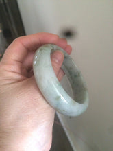 Load image into Gallery viewer, 59.2mm Type A 100% Natural light green brown chubby jadeite jade bangle G55
