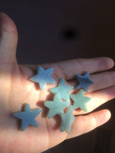 Load image into Gallery viewer, Type A 100% Natural light green/blue/gray jadeite Jade star Pendant necklace AE55
