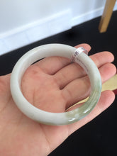 Load image into Gallery viewer, 56.7mm Certified Type A 100% Natural light green Jadeite Jade bangle N7-6528
