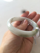 Load image into Gallery viewer, 56.7mm Certified Type A 100% Natural light green Jadeite Jade bangle N7-6528
