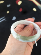 Load image into Gallery viewer, 56.7mm Certified Type A 100% Natural light green Jadeite Jade bangle N7-6528
