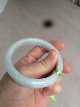 Load image into Gallery viewer, 55.5mm Certified 100% Natural type A light green/white Jadeite Jade bangle AD50-9839
