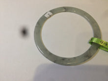 Load image into Gallery viewer, 57.8mm certified Type A 100% Natural icy light green/black super thin Jadeite bangle X70-8416
