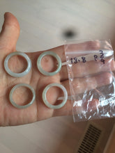 Load image into Gallery viewer, 18.8mm/size 8 3/4 100% natural type A icy watery green/white/yellow jadeite jade band ring G105- 8 3/4
