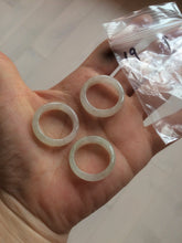 Load image into Gallery viewer, 19mm/size 9 100% natural type A icy watery green/white/yellow jadeite jade band ring G105-9
