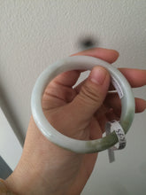 Load image into Gallery viewer, 56.7mm Certified Type A 100% Natural light green Jadeite Jade bangle N7-6528
