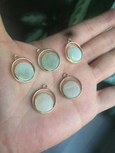 Load image into Gallery viewer, 12mm 100% natural light green/white type A jadeite jade necklace QN-1 (Clearance item)
