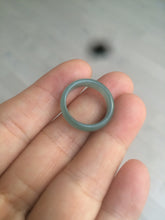 Load image into Gallery viewer, 14.7mm/size 3 3/4 100% natural type A icy watery green/blue/gray Guatemala jadeite jade band ring group AF50

