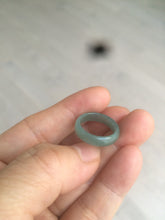 Load image into Gallery viewer, 14.7mm/size 3 3/4 100% natural type A icy watery green/blue/gray Guatemala jadeite jade band ring group AF50

