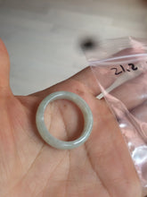 Load image into Gallery viewer, 21.2mm/size 11 3/4 100% natural type A icy watery green/white/yellow jadeite jade band ring G105- 11 3/4
