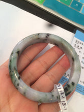 Load image into Gallery viewer, 55.3mm certified Type A 100% Natural dark green/purple Jadeite Jade bangle AC57-5788

