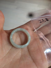 Load image into Gallery viewer, 21.2mm/size 11 3/4 100% natural type A icy watery green/white/yellow jadeite jade band ring G105- 11 3/4
