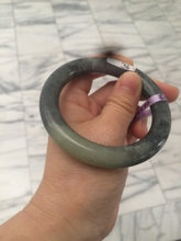 Load image into Gallery viewer, Sale! 100% Natural Certified 56 mm black/white (籽料青花) seed material round cut nephrite Jade bangle HHE105-5500
