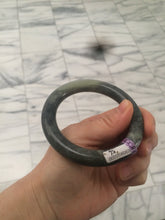 Load image into Gallery viewer, Sale! 100% Natural Certified 56 mm black/white (籽料青花) seed material round cut nephrite Jade bangle HHE105-5500
