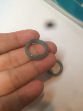 Load image into Gallery viewer, 14.7mm/size 3 3/4 100% natural type A icy watery green/blue/gray Guatemala jadeite jade band ring group AF50
