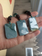 Load image into Gallery viewer, Type A 100% Natural  light blue Jadeite Jade safe and sound pendant group RP-1
