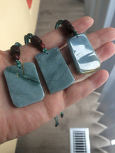 Load image into Gallery viewer, Type A 100% Natural  light blue Jadeite Jade safe and sound pendant group RP-1
