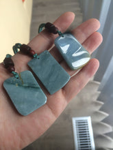 Load image into Gallery viewer, Type A 100% Natural  light blue Jadeite Jade safe and sound pendant group RP-1
