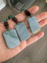 Load image into Gallery viewer, Type A 100% Natural  light blue Jadeite Jade safe and sound pendant group RP-1

