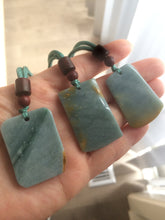 Load image into Gallery viewer, Type A 100% Natural  light blue Jadeite Jade safe and sound pendant group RP-1

