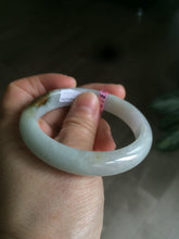 Load image into Gallery viewer, 52.6mm certified Type A 100% Natural white/brown Jadeite Jade bangle AB53-0005
