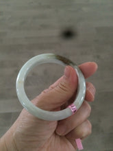 Load image into Gallery viewer, 52.6mm certified Type A 100% Natural white/brown Jadeite Jade bangle AB53-0005
