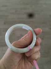 Load image into Gallery viewer, 52.6mm certified Type A 100% Natural white/brown Jadeite Jade bangle AB53-0005
