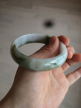 Load image into Gallery viewer, 57.6mm certified type A 100% Natural brown/balck/white jadeite jade bangle C72-4152
